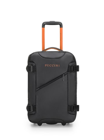 Puccini Softcase-Trolley "Colorado" in Schwarz - (B)35 x (H)51 x (T)20 cm