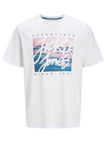 Jack & Jones 2er-Set: Shirt in Weiß/ Dunkelblau