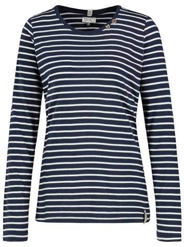 Sublevel Longsleeve in Dunkelblau/ Weiß
