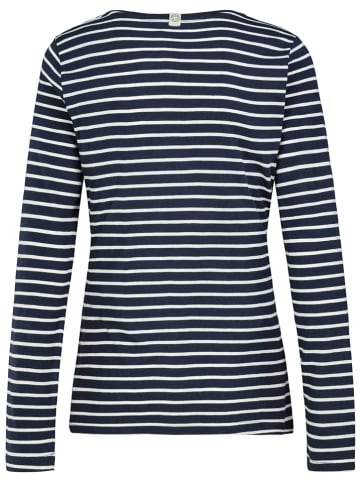 Sublevel Longsleeve in Dunkelblau/ Weiß