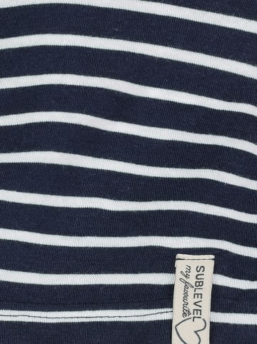 Sublevel Longsleeve in Dunkelblau/ Weiß