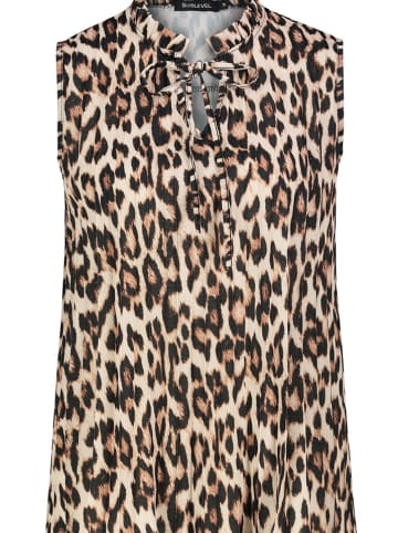 Sublevel Blusentop in Beige/ Schwarz