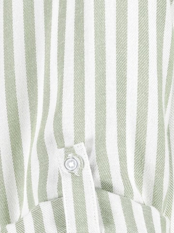 Fresh Made Bluse in Hellgrün/ Weiß