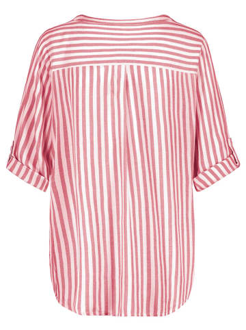 Fresh Made Bluse in Pink/ Weiß