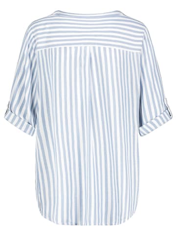 Fresh Made Blouse lichtblauw/wit