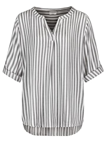Fresh Made Blouse antraciet/wit