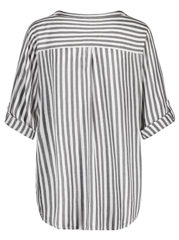 Fresh Made Blouse antraciet/wit