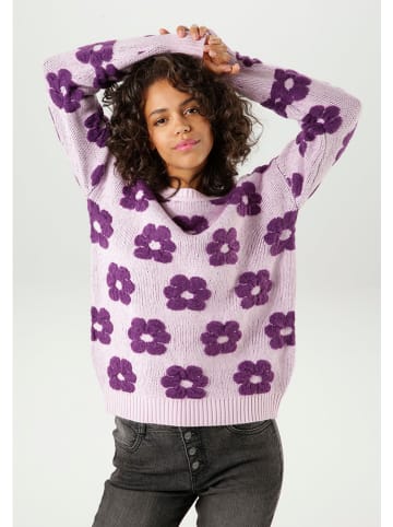 Aniston Sweter w kolorze lawendowym