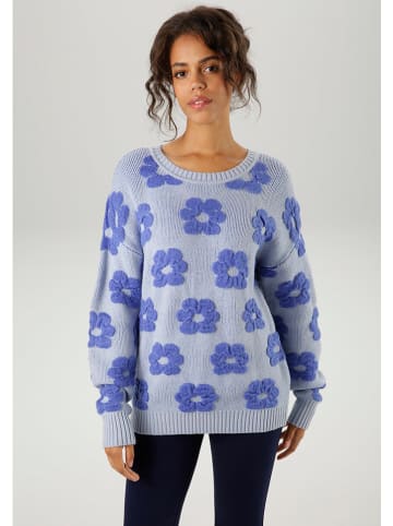 Aniston Pullover in Hellblau
