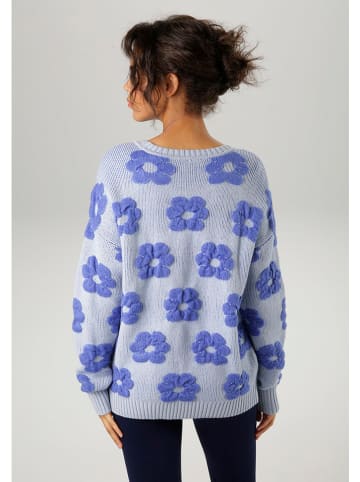 Aniston Pullover in Hellblau