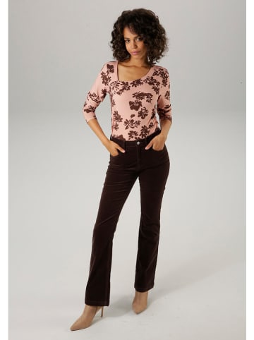 Aniston Longsleeve in Rosa/ Braun