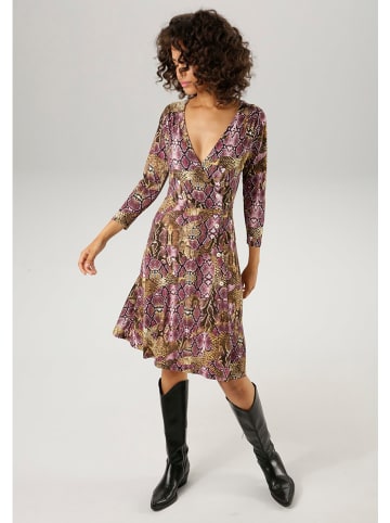 Aniston Kleid in Bordeaux/ Camel