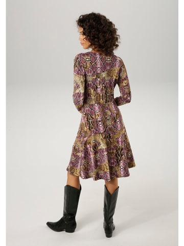 Aniston Jurk bordeaux/camel