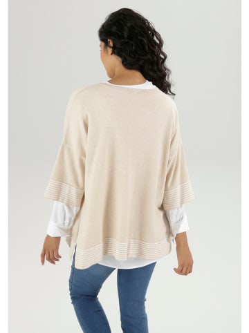 Aniston Sweter w kolorze kremowym