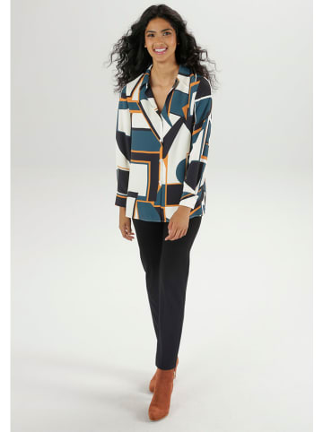 Aniston Blouse blauw/wit
