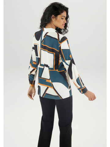 Aniston Blouse blauw/wit