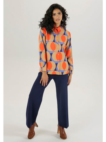 Aniston Bluse in Apricot/ Hellblau