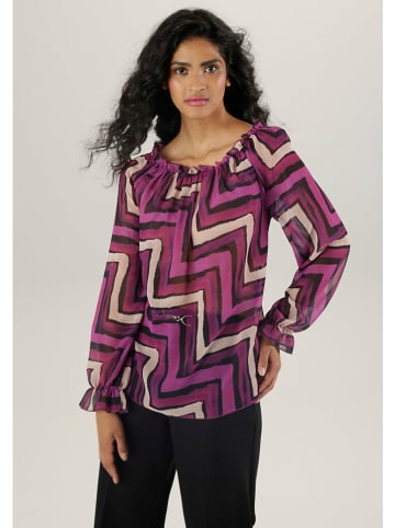 Aniston Blouse paars/zwart