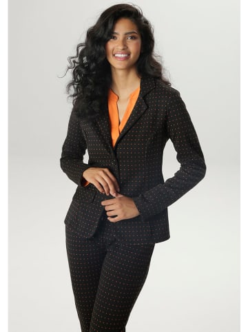Aniston Blazer in Schwarz/ Orange