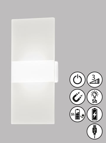 FH Lighting Lampa ścienna LED w kolorze białym - 22,5 x 9,5 x 3,8 cm