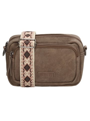 Beagles Umhängetasche "Malaga" in Hellbraun - (B)18 x (H)12 x (T)4 cm