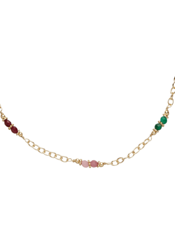 U.S. Polo Assn. Vergulde ketting met edelstenen - (L)37 cm