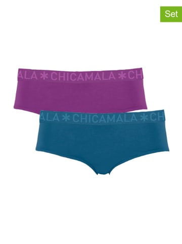 Muchachomalo 2er-Set: Pantys in Blau/ Lila