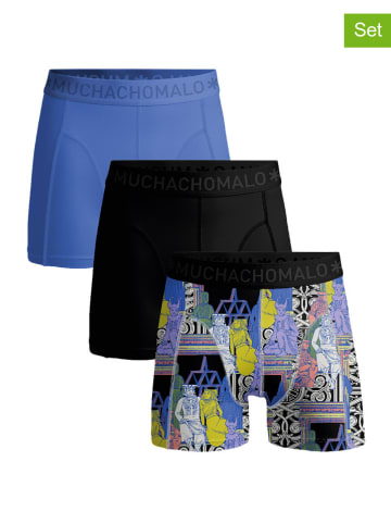 Muchachomalo 3er-Set: Boxershorts in Schwarz/ Blau