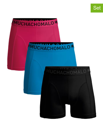 Muchachomalo 3-delige set: boxershorts zwart/blauw/roze