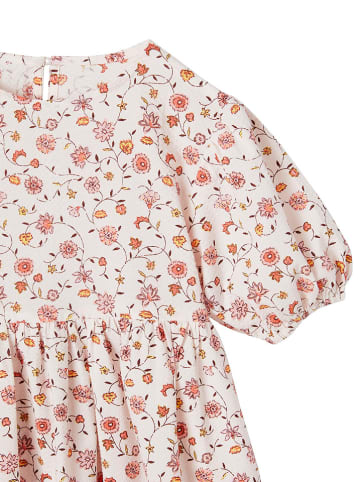 vertbaudet Kleid in Weiß/ Rosa