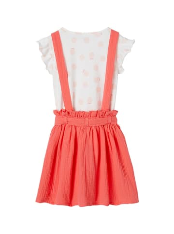 vertbaudet 2tlg. Outfit Weiß/ Orange