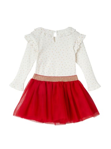 vertbaudet 2-delige outfit rood/wit
