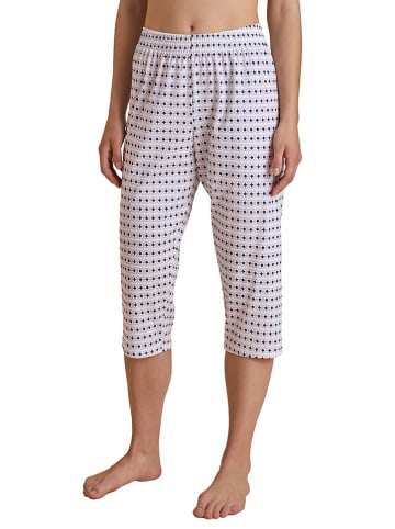 Calida Pyjama-Hose in Dunkelblau/ Weiß/ Gelb