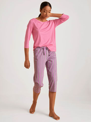 Calida Pyjama-Hose in Lila/ Schwarz/ Weiß