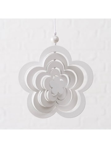 Boltze 3er-Set: Dekoanhänger "Blossy" in Grün/ Weiß - (H)9,4 cm
