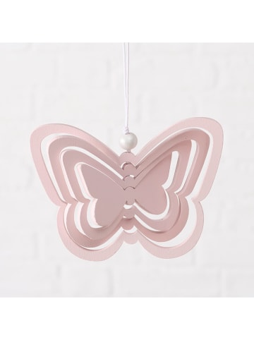 Boltze 3er-Set: Dekoanhänger "Butterfly" in Rosa/ Pink - (H)8 cm
