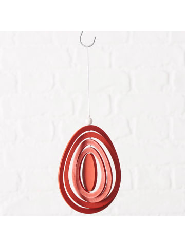 Boltze 3er-Set: Dekoanhänger "Leonita" in Rot/ Rosa/ Weiß - (H)13 cm