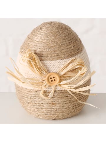 Boltze 3er-Set: Dekoaufsteller "Nalio" in Creme/ Hellbraun - (H)11 cm