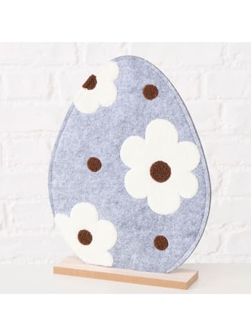 Boltze 2-delige set: deco-objecten "Nayla" blauw/crème