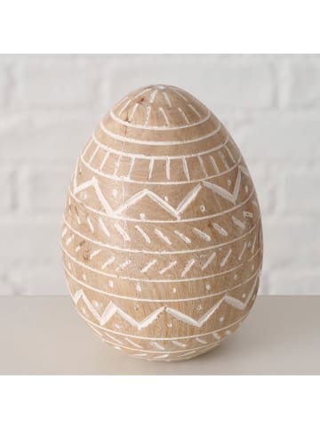 Boltze Dekoaufsteller "Telur" in Beige - (H)10 x Ø 7 cm