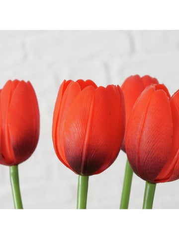 Boltze Decoboeket "Falona" rood/groen - (H)13 cm