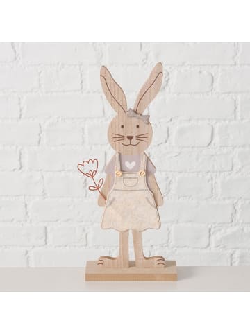 Boltze 2-delige set: decofiguren "Belia" lichtbruin/crème/grijs - (H)33,5 cm