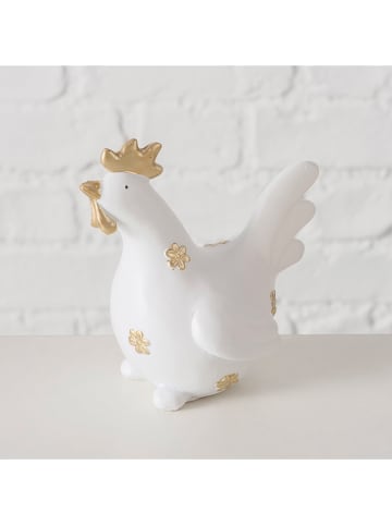 Boltze Figurki dekoracyjne (2 szt.) "Blair" w kolorze biało-złotym - wys. 10,5 cm
