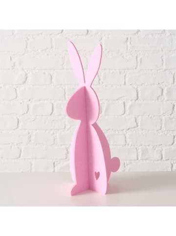 Boltze 2er-Set: Dekofiguren "Freddo" in Rosa/ Pink - (H)40 cm