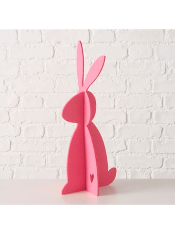 Boltze 2er-Set: Dekofiguren "Freddo" in Rosa/ Pink - (H)40 cm