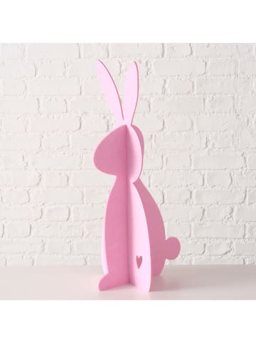 Boltze 2-delige set: decofiguren "Freddo" lichtroze/roze - (H)60 cm