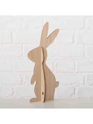 Boltze 2-delige set: decofiguren "Linus" lichtbruin/wit - (H)29,5 cm