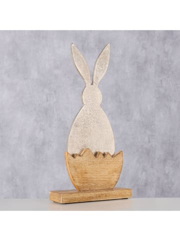Boltze Dekofigur "Momo" in Weiß/ Hellbraun - (H)33 cm