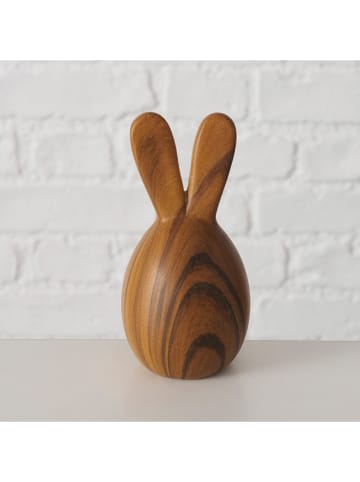 Boltze 2er-Set: Dekofiguren "Wilhelmy" in Braun/ Hellbraun - (H)12 cm