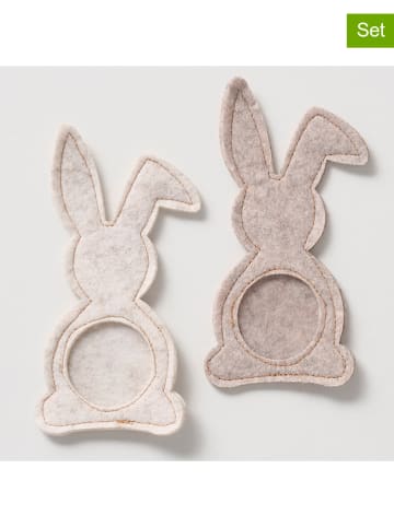 Boltze 2er-Set: Geschenktüten "Kelis" in Creme/ Beige - (H)14,5 cm